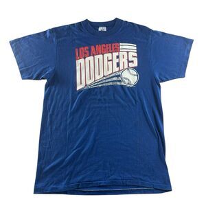 Vintage Los Angeles Dodgers Logo 7 Graphic Shirt Men’s Large Single Stitch USA